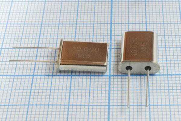 Кварцевый резонатор 10 МГц - 10000 HC49U 16 30 /-40~70C 49U 1Г (10,000 MHz)