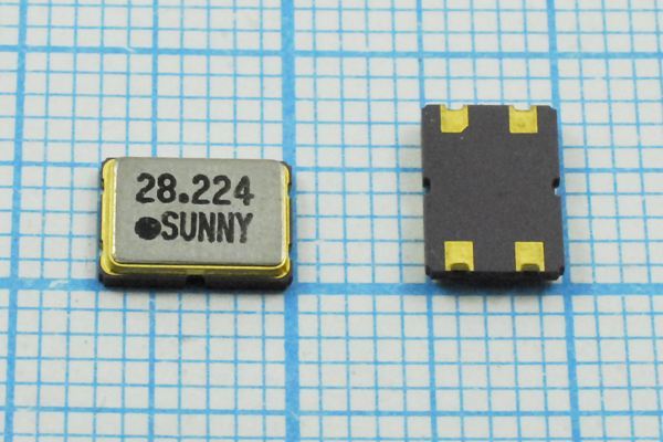Кварцевый резонатор 28,224 МГц - 28224 SMD07050C4 SX-7[SM] 1Г