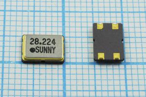Кварцевый резонатор 28,224 МГц - 28224 SMD07050C4 SX-7[SM] 1Г