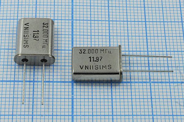 Кварцевый резонатор 32 МГц - 32000 HC49U S 20 30/-10~60C РПК01МД-7АС 3Г