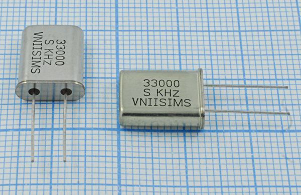 Кварцевый резонатор 33 МГц - 33000 HC49U S 15 30/-40~70C РПК01МД-6ВС 3Г