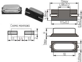 Кварцевый резонатор 9,216 МГц - 9216 SMD49S4 20 30 30/-20~70C 49S-SMD 1Г Кварцевый резонатор 9,216 МГц - 9216 SMD49S4 20 30 30/-20~70C 49S-SMD 1Г