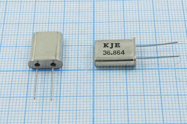 Кварцевый резонатор 36,864 МГц - 36864 HC49U 15 3Г (KJE)