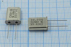 Кварцевый резонатор 38 МГц - 38000 HC49U 16 SA[SUNNY] 3Г (SUNNY)