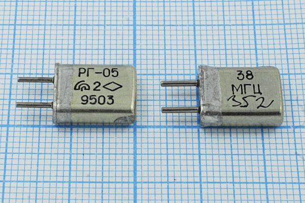 Кварцевый резонатор 38 МГц - 38000 HC25U 15 20/-10~60C РГ05МА-14БП 3Г