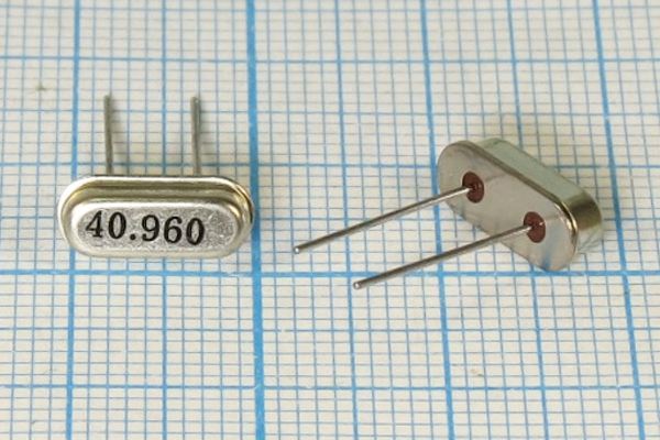 Кварцевый резонатор 40,96 МГц - 40960 HC49S3 12 3Г (40.960)