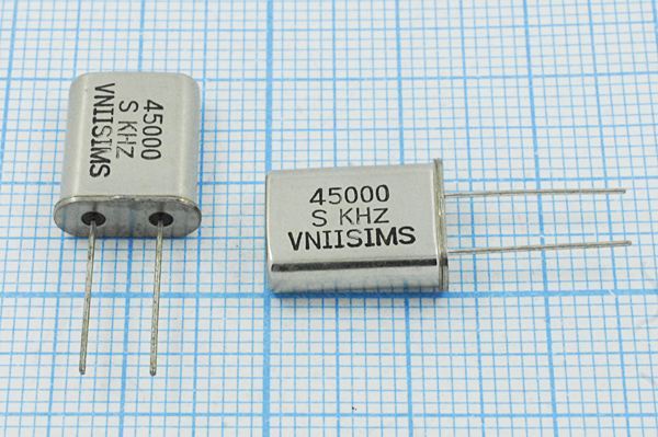 Кварцевый резонатор 45 МГц - 45000 HC49U S 15 30/-10~60C РПК01МД-6АС 3Г