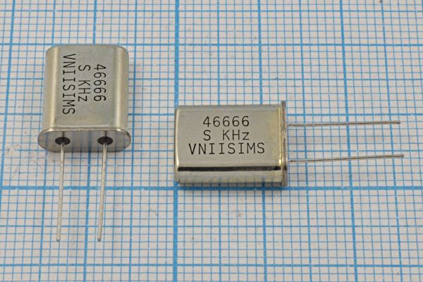 Кварцевый резонатор 46,666 МГц - 46666 HC49U S 15 30/-40~70C РПК01МД-6ВС 3Г