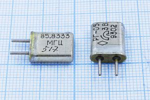 Кварцевый резонатор 85,8333 МГц - 85833,3 HC25U РГ05МА 5Г Кварцевый резонатор 85,8333 МГц - 85833,3 HC25U РГ05МА 5Г