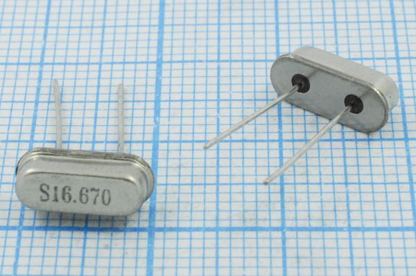Кварцевый резонатор 16,67 МГц - 16670 HC49S3 S 1Г (S)