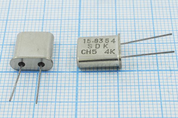 Кварцевый резонатор 15,8354 МГц - 15835,4 HC49U1 S 1Г (SDK)