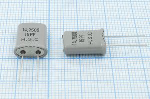 Кварцевый резонатор 14,75 МГц - 14750 HC49U 15 1Г +SL (14.7500 15PF H.S.C)