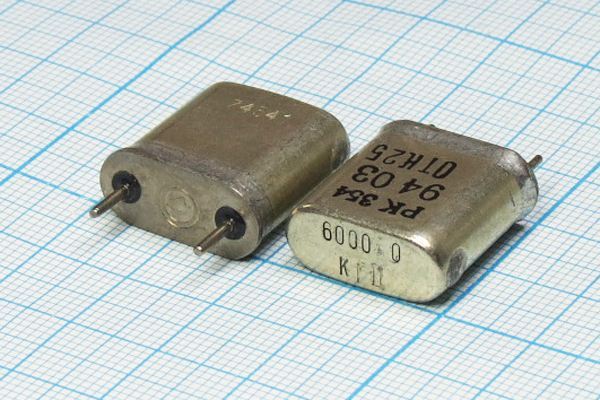 Кварцевый резонатор 6 МГц - 6000 HC6U РК354БА 1Г