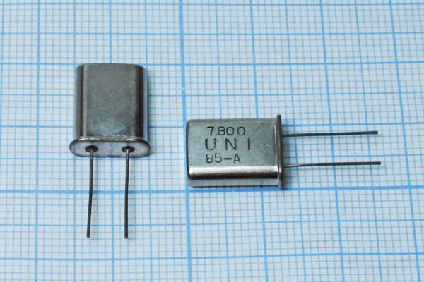Кварцевый резонатор 7,8 МГц - 7800 HC49U 30 1Г (7,800UNI)