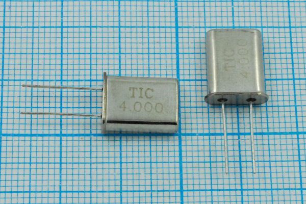 Кварцевый резонатор 4 МГц - 4000 HC49U 16 HC-49U[TIC] 1Г (TIC 4.000)