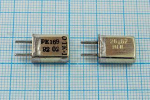 Кварцевый резонатор 26,675 МГц - 26675 HC25U РК169МА 3Г (26.67МГЦ) Кварцевый резонатор 26,675 МГц - 26675 HC25U РК169МА 3Г (26.67МГЦ)