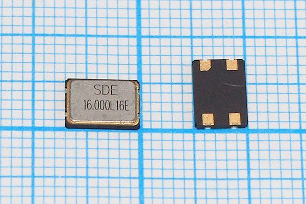 Кварцевый резонатор 16 МГц - 16000 SMD07050C4 16 10 15/-40~85C SMD0705(4P) 1