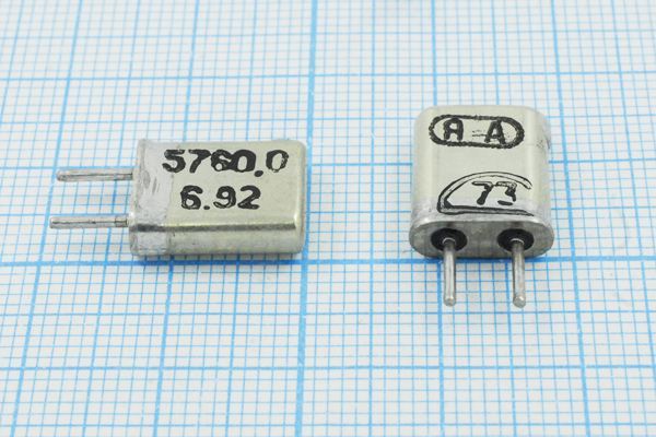 Кварцевый резонатор 5,76 МГц - 5760 HC25U МА 1Г (Я А)