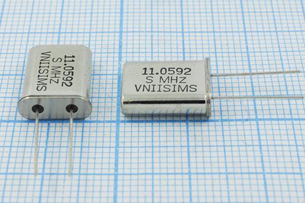 Кварцевый резонатор 11,0592 МГц - 11059,2 HC49U S 15 30/-40~70C РПК01МД-6ВС 1Г