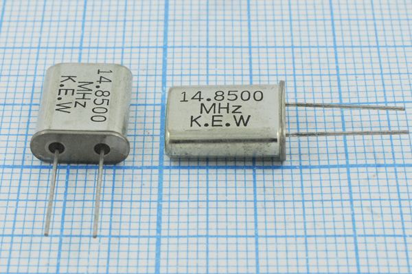 Кварцевый резонатор 14,85 МГц - 14850 HC49U 20 1Г (KEW)