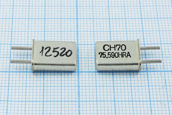 Кварцевый резонатор 75,59 МГц - 75590 HC50U [12520] (CH70 75.590HRA)