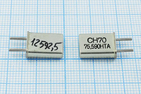 Кварцевый резонатор 75,59 МГц - 75590 HC50U [12592,5] (CH70 75.590HTA)