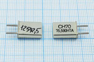 Кварцевый резонатор 75,59 МГц - 75590 HC50U [12592,5] (CH70 75.590HTA)