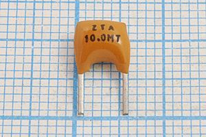 Кварцевый резонатор 10 МГц - 10000 C07x5x08P2 5000 3000/-20~80C ZTA10,0MT 2P