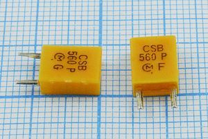 Кварцевый резонатор 0,56 МГц - 560 C07x4x09P2 5000 3000/-20~80C CSB560P 2P-2