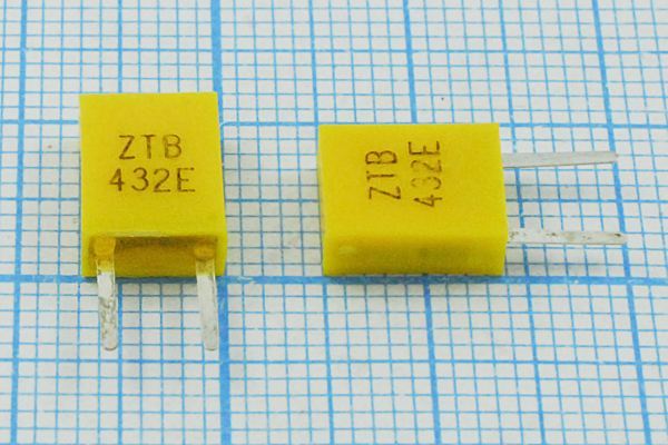 Кварцевый резонатор 0,432 МГц - 432 C07x4x09P2 3000 ZTB432E 2P (ZTB432