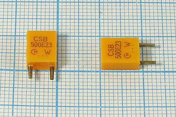 Кварцевый резонатор 0,5 МГц - 500 C07x4x09P2 ZTB500E23 2P-2 (CSB500E23)
