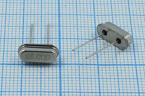 Кварцевый резонатор 6 МГц - 6000 HC49S3 32 30 30/-10~60C 49S[SDE] 1Г