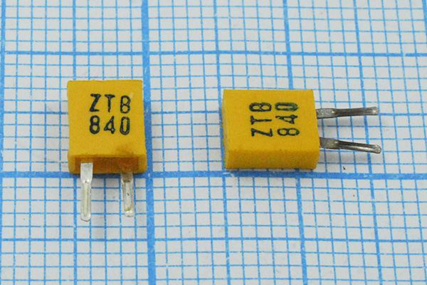 Кварцевый резонатор 0,84 МГц - 840 C05x3x06P2 3000 ZTB840J 2P