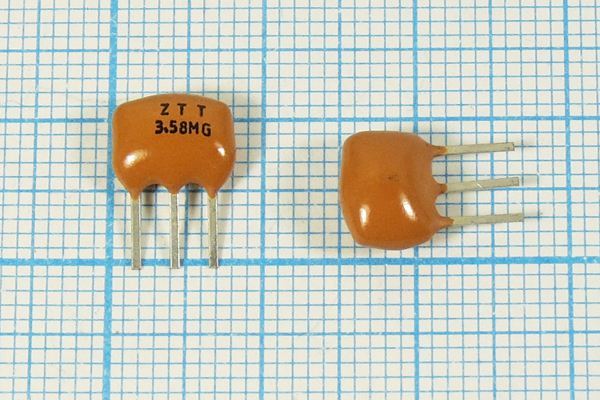Кварцевый резонатор 3,58 МГц - 3580 C07x5x08P3 30 5000 ZTT3,58MG 3P