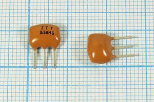 Кварцевый резонатор 3,58 МГц - 3580 C07x5x08P3 30 5000 ZTT3,58MG 3P Кварцевый резонатор 3,58 МГц - 3580 C07x5x08P3 30 5000 ZTT3,58MG 3P