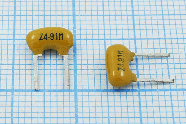 Кварцевый резонатор 4,91 МГц - 4910 C08x3x06P2 5000 ZTA4,91MG 2P