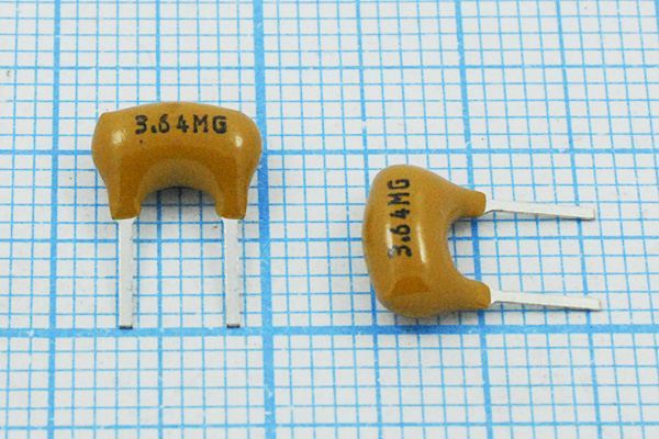 Кварцевый резонатор 3,64 МГц - 3640 C09x5x07P2 30 5000 ZTA3,64MG 2P