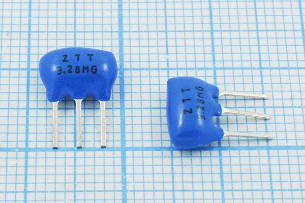 Кварцевый резонатор 3,28 МГц - 3280 C09x5x07P3 30 5000 ZTT3,28MG 3P
