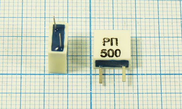 Кварцевый резонатор 0,5 МГц - 500 C07x3x09P2 /-60~80C РП12Е 2P-1 (РП500)