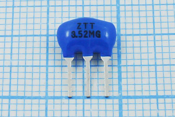 Кварцевый резонатор 3,52 МГц - 3520 C09x5x07P3 30 5000 ZTT3,52MG 3P