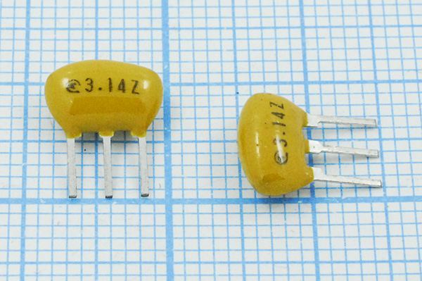 Кварцевый резонатор 3,14 МГц - 3140 C09x5x05P3 ZTT3,14MG 3P (3.14Z)