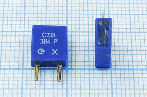 Кварцевый резонатор 0,384 МГц - 384 C07x4x09P2 CSB384P 2P