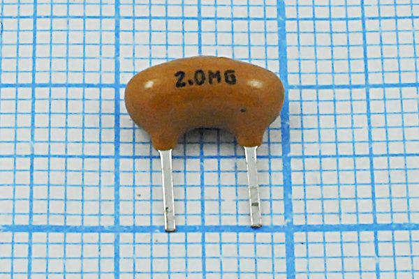 Кварцевый резонатор 2 МГц - 2000 C09x5x07P2 5000 ZTA2,00MG 2P