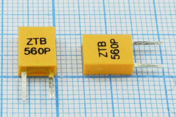 Кварцевый резонатор 0,56 МГц - 560 C07x4x09P2 3000 ZTB560P 2P-2