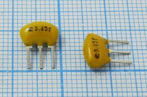 Кварцевый резонатор 3,45 МГц - 3450 C09x5x07P3 ZTT3,45MG 3P (3.45r)