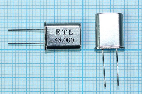 Кварцевый резонатор 48 МГц - 48000 HC49U 12 30 3Г (ETL)