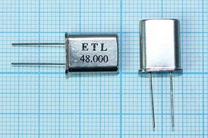 Кварцевый резонатор 48 МГц - 48000 HC49U 12 30 3Г (ETL)