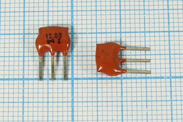 Кварцевый резонатор 12 МГц - 12000 C07x4x06P3 3000 ZTT12,00MX 3P (12.00Z)