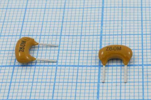 Кварцевый резонатор 6 МГц - 6000 C09x5x07P2 5000 ZTA6,00MG 2P