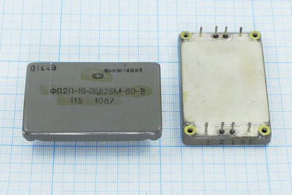 Кварцевый фильтр 26625 пол 60/6 66x43x14 ФП2П-16-26,625М-60-В